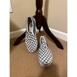Vans - Slip On Vans - Canvas Blue Checkered - Men’s 11